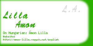 lilla amon business card